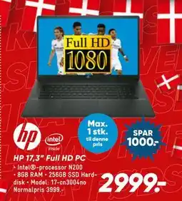 Bilka HP 17,3” Full HD PC, DKK 2999 tilbud