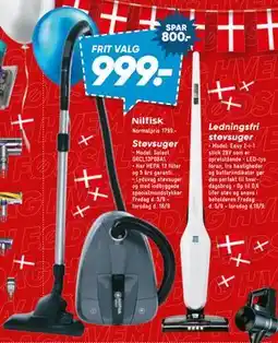 Bilka Ledningsfri støvsuger, DKK 999 tilbud