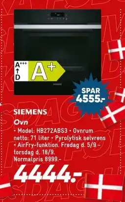 Bilka SIEMENS Ovn, DKK 4444 tilbud