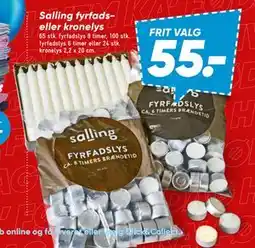 Bilka Salling fyrfads- eller kronelys, DKK 55 tilbud