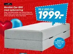 Bilka Nordisk Fjer B90 med opbevaring, DKK 1999 tilbud