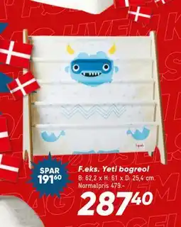 Bilka Yeti bogreol, DKK 287.4 tilbud