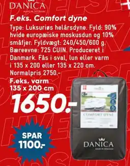 Bilka Comfort dyne, DKK 1650 tilbud