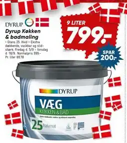 Bilka Dyrup Køkken & badmaling, DKK 799 tilbud