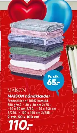 Bilka MAISON håndklæder, DKK 110 tilbud
