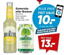 Bilka Somersby eller Breezer, DKK 13, App-pris tilbud