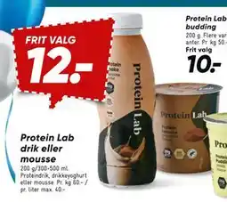 Bilka Protein Lab drik eller mousse, DKK 12 tilbud