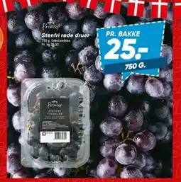Bilka Stenfri røde druer, DKK 25 tilbud