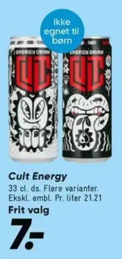 Bilka CULT Energy tilbud
