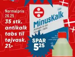 Bilka 35 stk. antikalk tabs til tøjvask, DKK 21 tilbud