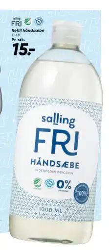 Bilka Refill håndsæbe, DKK 15 tilbud