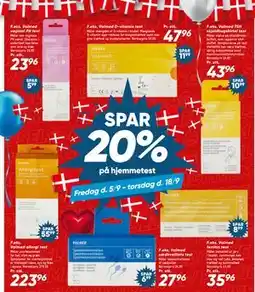Bilka SPAR 20% på hjemmetest tilbud