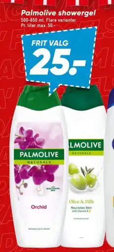Bilka Palmolive showergel, DKK 25 tilbud