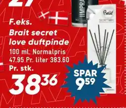 Bilka Brait secret love duftpinde, DKK 38.36 tilbud