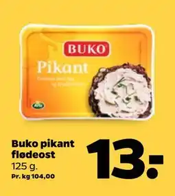 Netto Buko pikant flødeost, DKK 13 tilbud