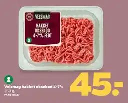 Netto Velsmag hakket oksekød 4-7%, DKK 45 tilbud