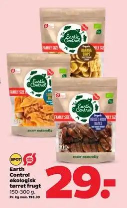 Netto Earth Control økologisk tørret frugt, DKK 29 tilbud