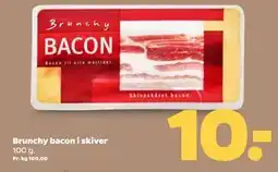 Netto Brunchy bacon i skiver, DKK 10 tilbud