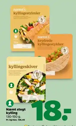 Netto Næmt stegt kylling, DKK 18 tilbud