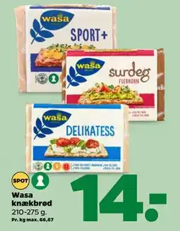 Netto Wasa knækbrød, DKK 14 tilbud
