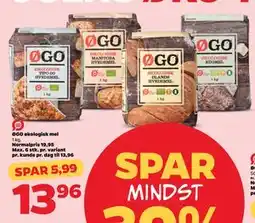 Netto ØGO økologisk mel, DKK 13.96 tilbud