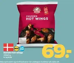 Netto Danske hot wings, DKK 69 tilbud