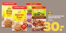 Netto Fras morgenmad eller Paulun's granola, DKK 30 tilbud
