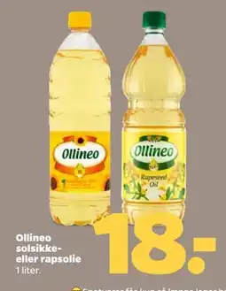 Netto Ollineo solsikke- eller rapsolie, DKK 18 tilbud