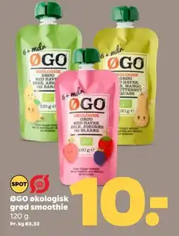 Netto ØGO økologisk grød smoothie, DKK 10 tilbud