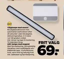 Netto Væglampe med sensor, DKK 69 tilbud