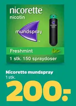 Netto Nicorette mundspray, DKK 200 tilbud