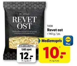 Lidl Revet ost, DKK 12, App-pris tilbud