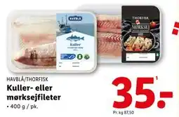 Lidl Kuller- eller mørksejfileter, DKK 35 tilbud