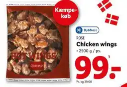 Lidl Chicken wings, DKK 99 tilbud