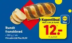 Lidl Rundt franskbrød, DKK 20, App-pris tilbud