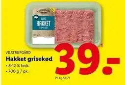 Lidl Hakket grisekød, DKK 39 tilbud