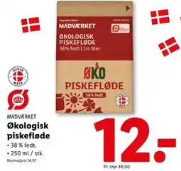 Lidl Økologisk piskefløde, DKK 12 tilbud