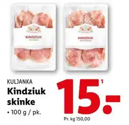 Lidl Kindziuk skinke, DKK 15 tilbud