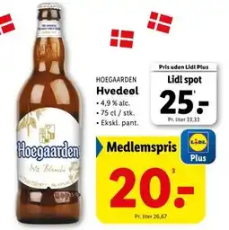 Lidl Hvedeøl, DKK 25, App-pris tilbud