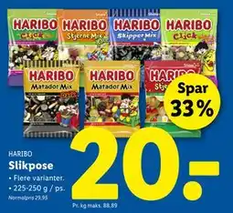 Lidl Slikpose, DKK 20 tilbud