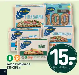 REMA 1000 Wasa knækbrød tilbud