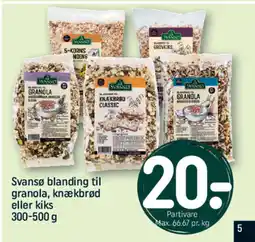 REMA 1000 Svansø blanding til granola, knækbrød eller kiks tilbud
