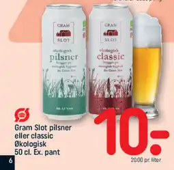 REMA 1000 Gram Slot pilsner eller classic Økologisk tilbud