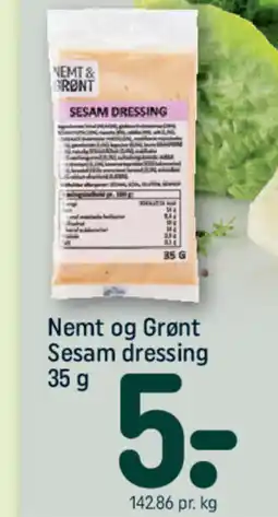 REMA 1000 Nemt og Grønt Sesam dressing tilbud