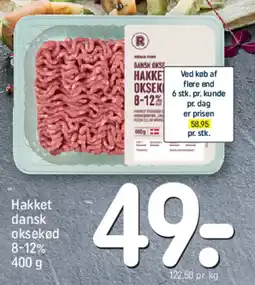 REMA 1000 Hakket dansk oksekød 8-12% tilbud