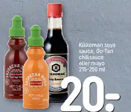 REMA 1000 Kikkoman soya sauce, Go-Tan chilisauce eller mayo tilbud
