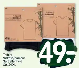 REMA 1000 T-shirt Viskose/bambus Sort eller hvid Str. S-XXL tilbud