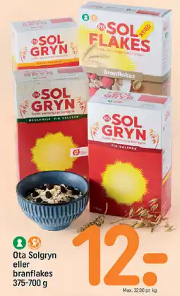 REMA 1000 Ota Solgryn eller branflakes tilbud