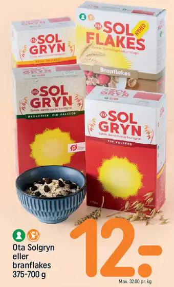 REMA 1000 Ota Solgryn eller branflakes tilbud