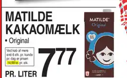 ABC Lavpris MATILDE KAKAOMÆLK tilbud